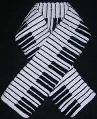 crochet piano-scarf