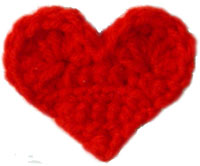 crochet heart-fridgie