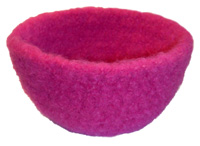 crochet felted bowl