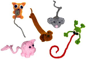 crochet animal bookmarks