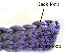 crochet front and back loops