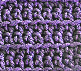 crochet front loop only