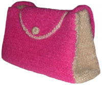 crochet felted purse