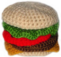 crochet hamburger