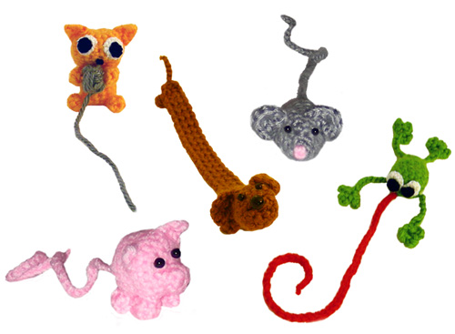 crochet animal bookmarks