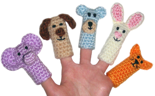 crochet finger puppets