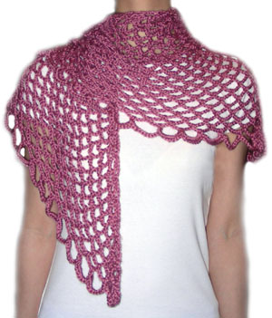 crochet angel lace scarf