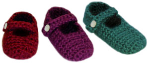 crochet baby mary jane slippers