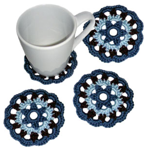 crochet coaster set