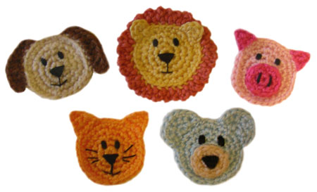 crochet animal appliques