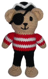 crochet pirate teddy bear