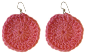 crochet beginner circle earring