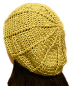 crochet slouchy beanie back