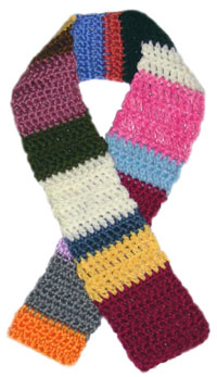 crochet scrap scarf