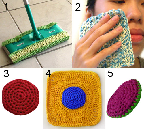 crochet nylon cleaning set