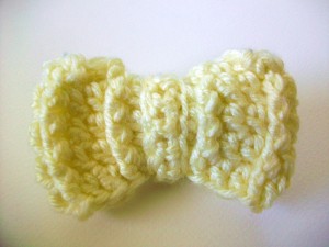 Crochet Ridged Hair Bow