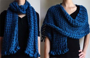 crochet lover's knot wrap