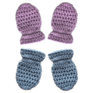 crochet classic baby mittens