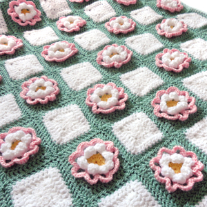 crochet pop up flower blanket