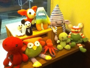 This is a picture of all of our amigurumi creations together!
