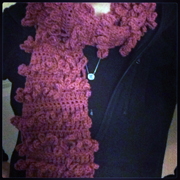 crochet loopy ruffle scarf