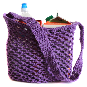 crochet mesh market bag