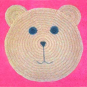 crochet teddy bear rug