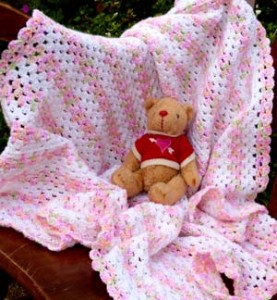 crochet candy colors baby blanket