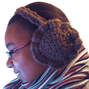 crochet ruffle earmuffs