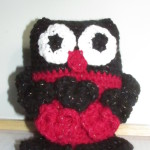 Check out Evelyn's black and pink owl.