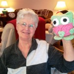 Carolynn's owl also from the crochet club.