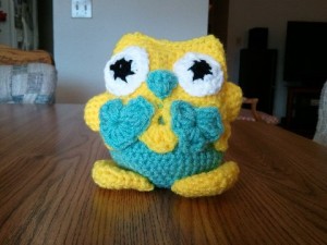 Mary's owl from Happy Hookers Crochet Club .