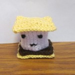 Lillie crocheted a smore with french knot eyes.