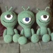 Look at this cute trio made with the alien pattern.