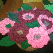 These lovely flowers are made with the potpourri flower pot pattern.