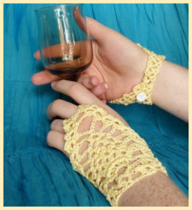 Click for Pattern to Amy's Summer Lace Fingerless Gloves