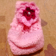 Here is Faiza's finished crochet project in pink.