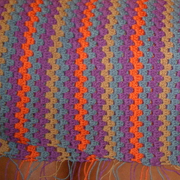 Sandy's striped granny blanket looks great.