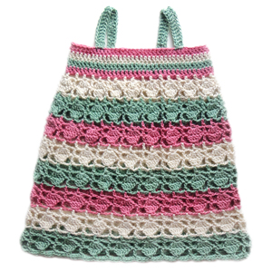 crochet circles and stripes baby dress