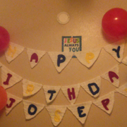 This birthday banner by Susanne looks awesome.
