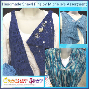 Handmade Shawl Pins by Michelle's Assortment @artlikebread Caissa McClinton Crochet 1