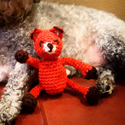 Debbie finished crochet this cute fox toy.