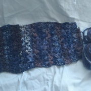 This is a scarf in progress by Susanne.