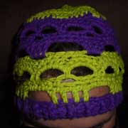 Daelynn crocheted this neat skull stitch beanie.