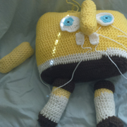 Here is a Sponge Bob toy in progress by Susanne.