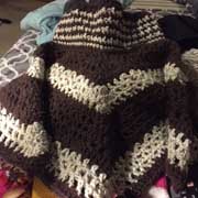 Debbie finished this project when a nice chevron pattern.