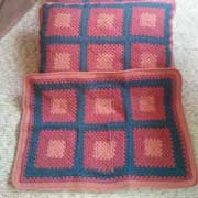 Patricia crocheted these shams to go with an afghan.