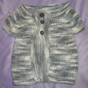 Susanne finished this sweater vest for her grandson.
