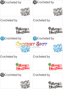 1 Merry Christmas & Happy Holidays Crocheted by Free Downloadable Labels by Caissa McClinton @artlikebread for @crochetspot