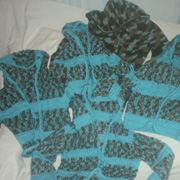 Susanne made all of these matching cardigans.